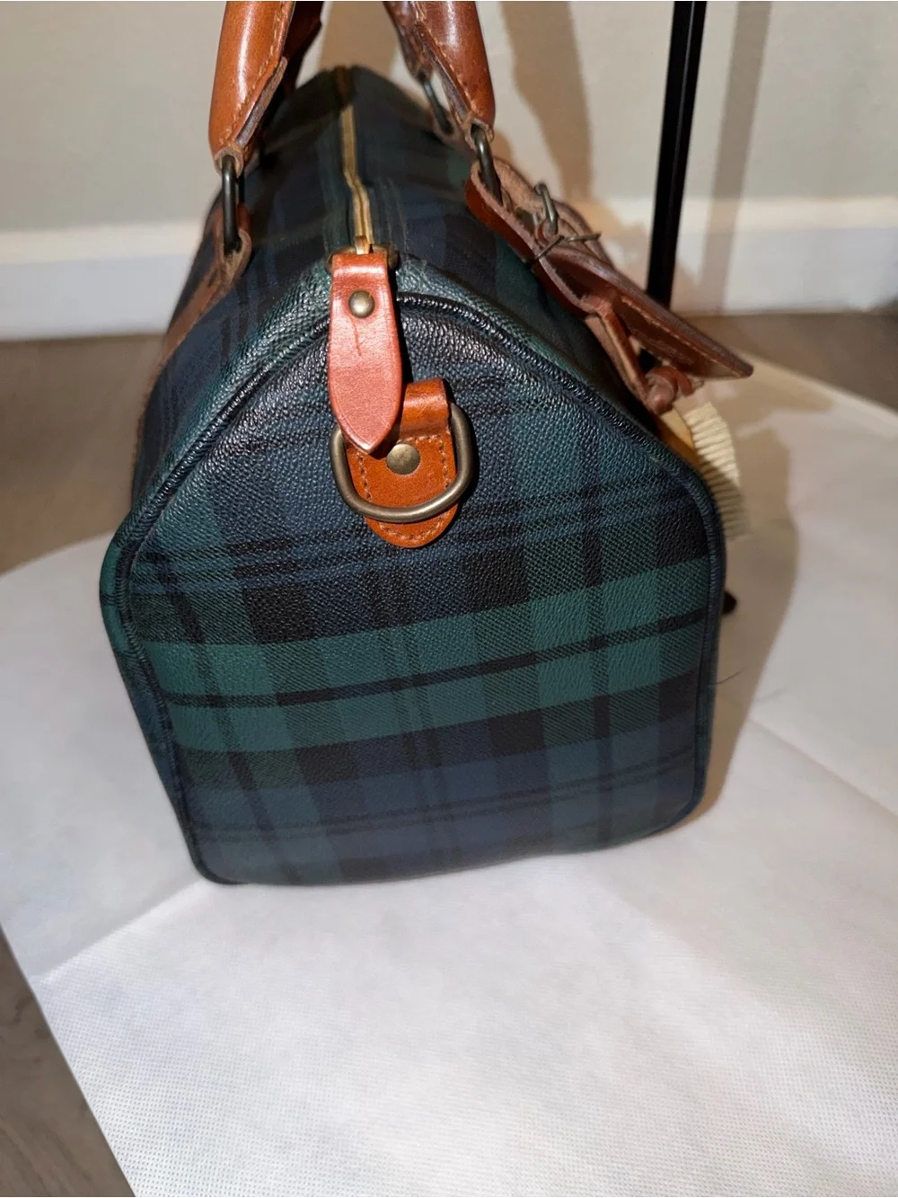 Vintage Polo Ralph Lauren Blackwatch Plaid Boston Bag - Picture 7 of 16